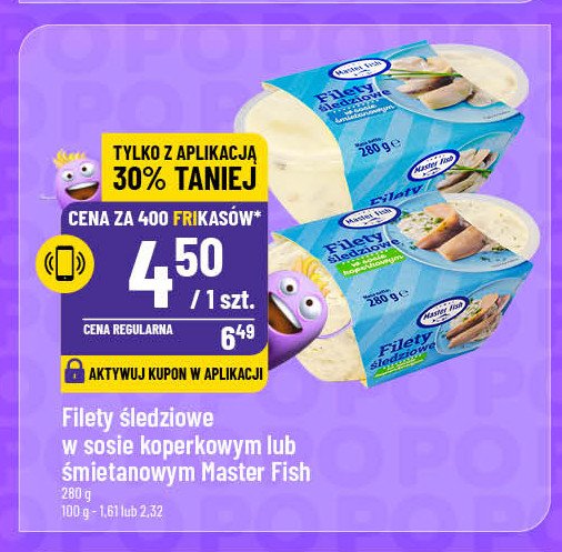 Filety śledziowe w sosie koperkowym Master fish promocja