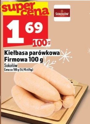 Kiełbasa parówkowa Firmowa Sokołów promocja w TOPAZ