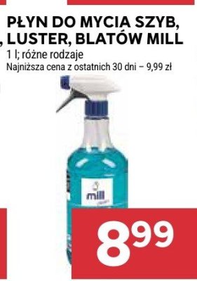 Płyn do mycia szyb, luster, błatów Mill promocja w Stokrotka