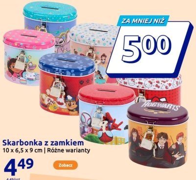 Skarbonka z zamkiem różne warianty promocja w Action