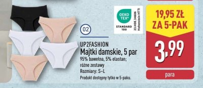Majtki damskie, 5 par promocja w Aldi