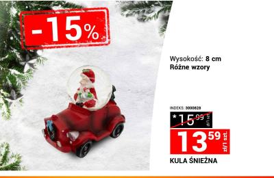 Kula śnieżna, wysokość 8 cm, różne wzory promocja w Merkury Market