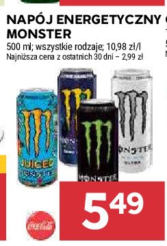 Napoj energetyczny Monster energy lewis hamilton zero promocja