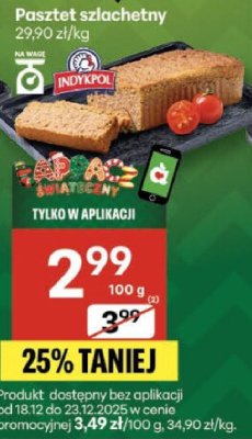 Pasztet szlachetny Indykpol promocja w Delikatesy Centrum