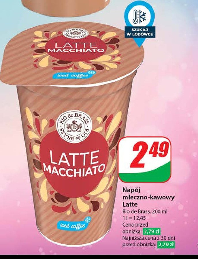 Napój latte macchiato Rio de brass promocja w Dino