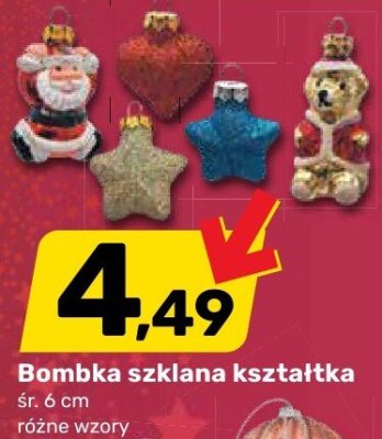 Bombka szklana kształtka promocja w Bricomarche