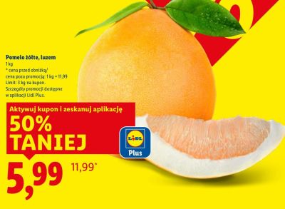 Pomelo żółte, luzem promocja w Lidl