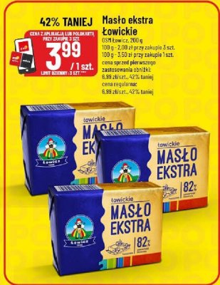 Masło ekstra Łowickie promocja w POLOmarket