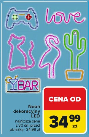 Neon led promocja w Carrefour