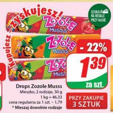 Dropsy truskawkowe Zozole promocja