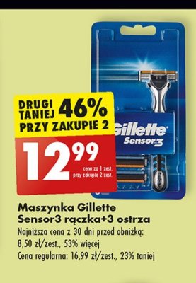 Maszynka do golenia + 3 wk艂ady Gillette sensor 3 promocja