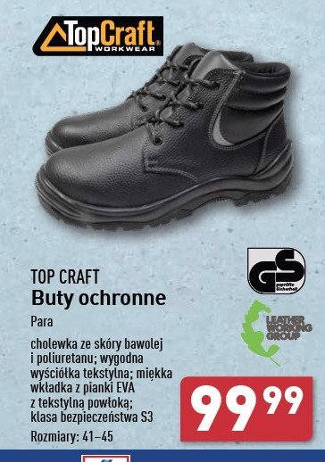 Buty ochronne 41-45 Top craft promocja