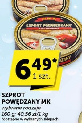 Szprot powędzany MK, wybrane rodzaje promocja w ABC