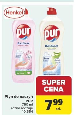 Płyn do naczyń PUR Balsam różne rodzaje promocja w Carrefour