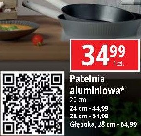 Patelnia aluminiowa głęboka soft touch 28 cm promocja