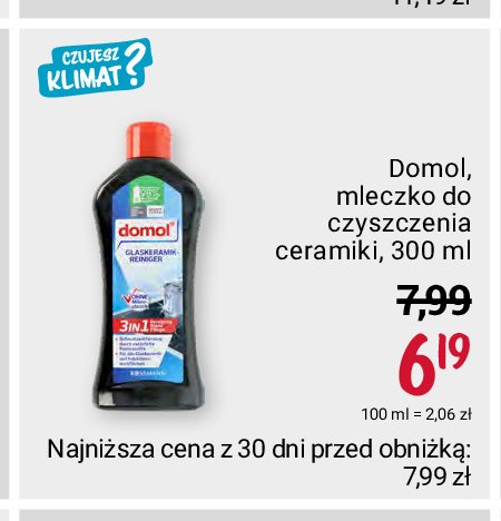 Mleczko do czyszczenia ceramiki Domol promocja