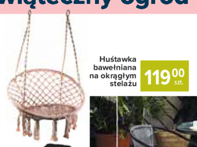 Huśtawka bawełniana na okrągłym stelażu promocja
