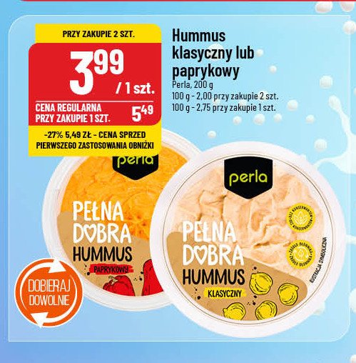 Hummus klasyczny Perla promocja