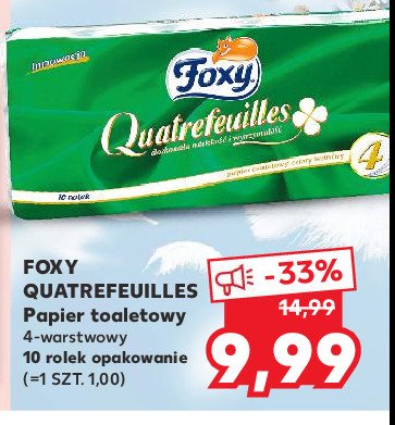Papier toaletowy Foxy quatrefeuilles promocja