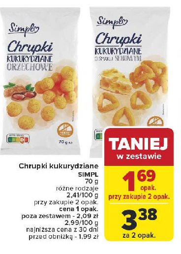 Chrupki orzechowe Simpl promocja w Carrefour