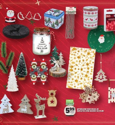 Wybrane dekoracje świąteczne marki Schum promocja w Stokrotka