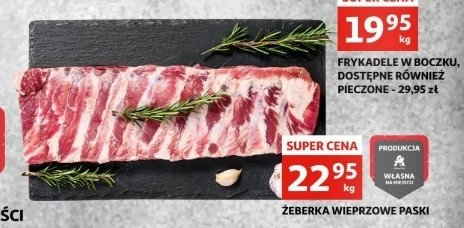 Żeberka wieprzowe paski extra Auchan promocja w SPAR