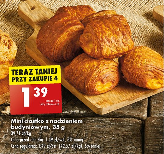 Mini ciastko z nadzieniem budyniowym promocja