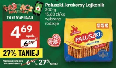 Paluszki, krakersy Lajkonik promocja w Delikatesy Centrum