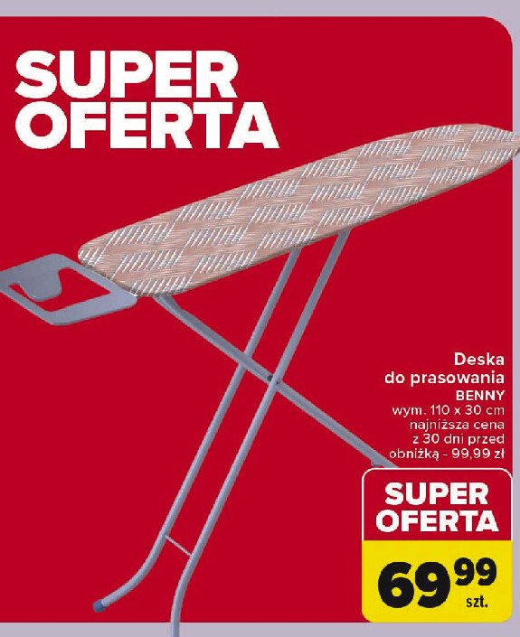 Deska do prasowania benny 110 x 30 cm promocja