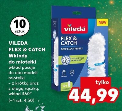 Wkłady do miotełki VILEDA FLEX & CATCH 10 sztuk promocja w Kaufland