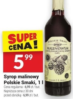 Syrop malinowy Polskie Smaki 1 l promocja w Twój Market