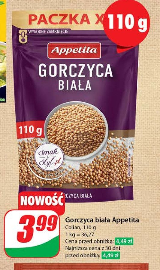 Gorczyca biała Appetita promocja w Dino