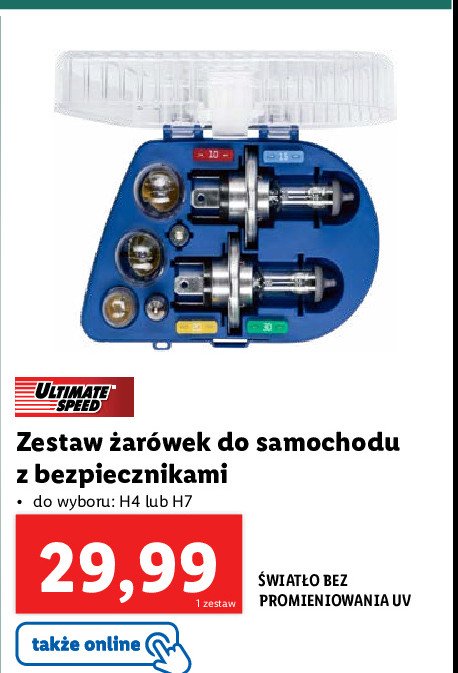 Zestaw żarówek samochodowych h7 Ultimate speed promocja