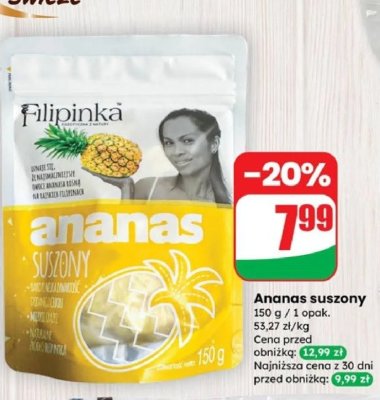 Ananas suszony promocja w Dino