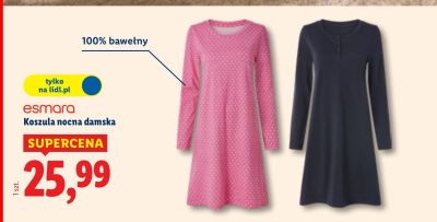 Koszula nocna damska 100% bawełny promocja w Lidl