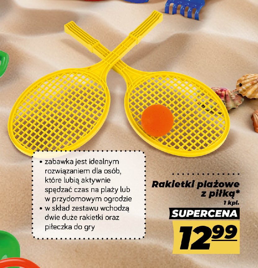 Rakietki plażowe z piłką Bagiński promocja w POLOmarket
