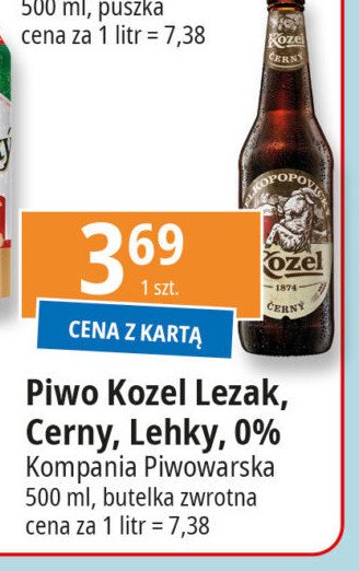 Piwo Kozel 0% promocja w Leclerc