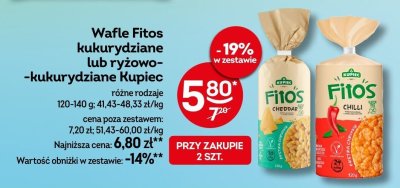 Wafle Fitos kukurydziane Kupiec Cheddar promocja w Żabka