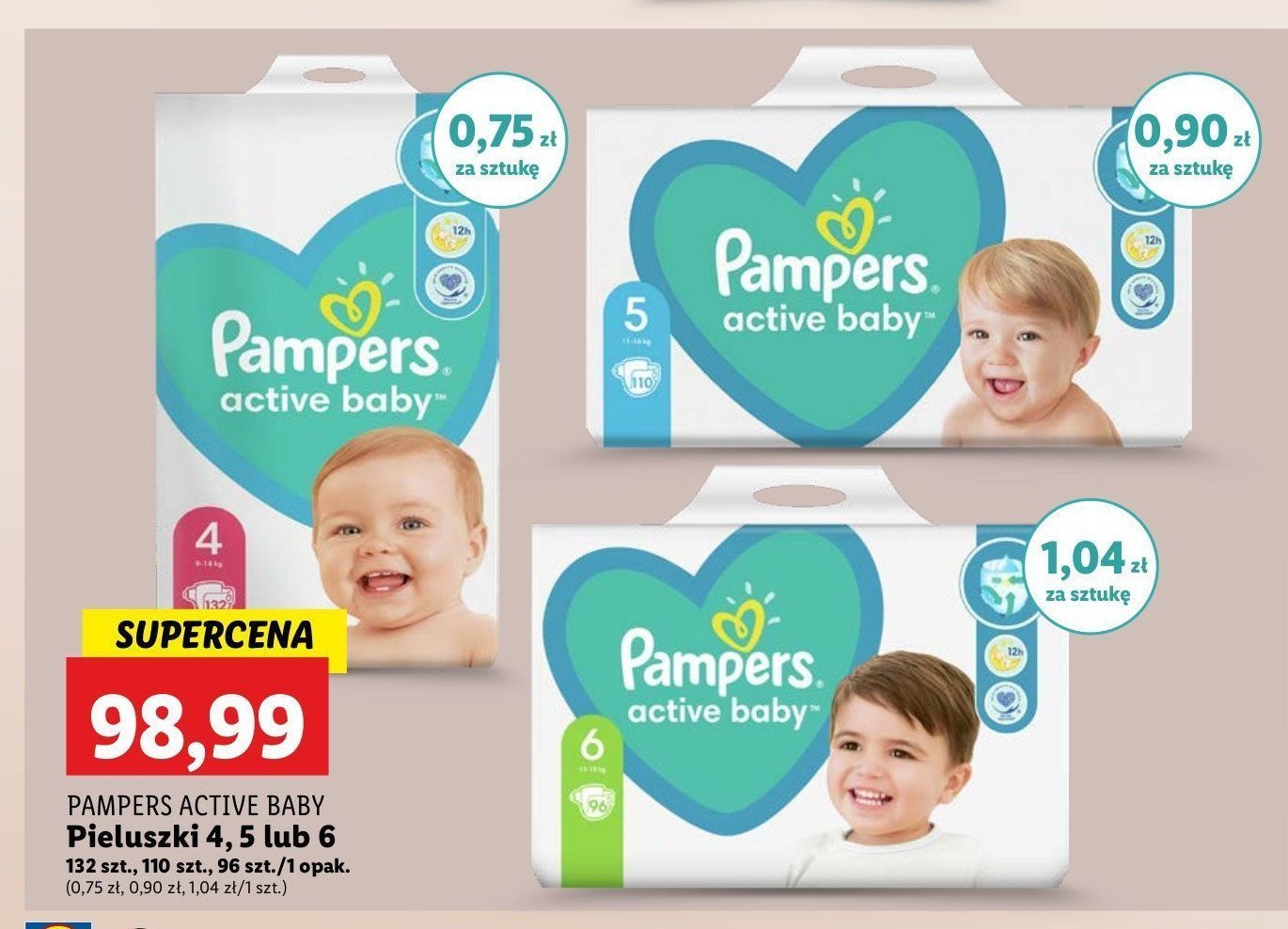 Pieluszki maxi Pampers active baby-dry promocja