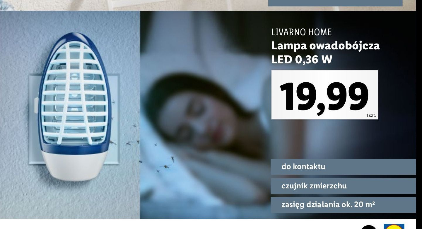 Lampa owadobójcza 0.36w LIVARNO HOME promocja
