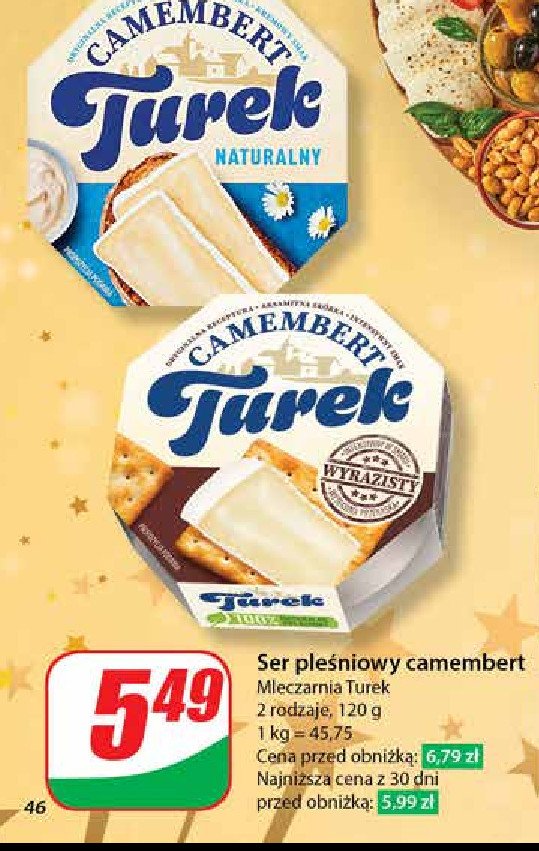 Ser camembert wyrazisty smak TUREK Turek 123 promocja