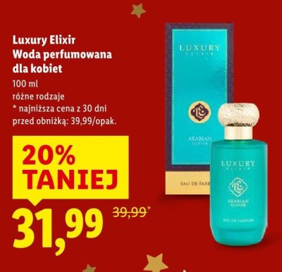 Woda perfumowana dla kobiet Luxury Elixir promocja w Lidl