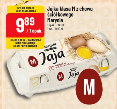 Jajka klasa M z chowu ściółkowego 10 szt. promocja w POLOmarket