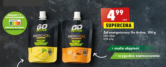 Żel energetyczny słony karmel Go active promocja w Carrefour