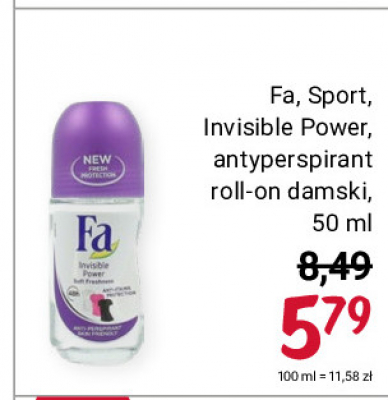 Dezodorant powder free Fa sport invisible power promocja
