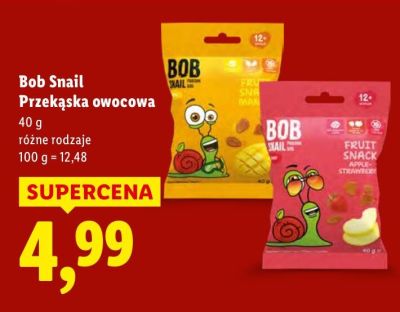 Przekąska owocowa Bob Snail promocja w Lidl