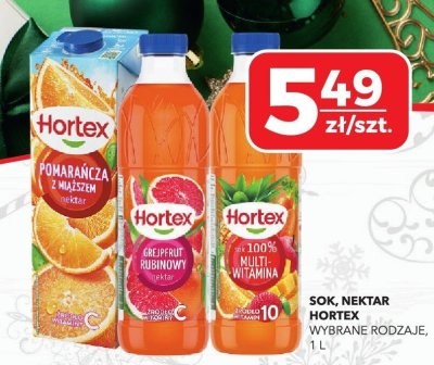 Sok Hortex wybrane rodzaje promocja w Top Market