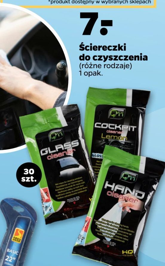 Chusteczki mokre do czyszczenia szyb Q11 GLASS CLEANER promocja