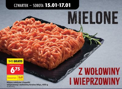 Mięso mielone z łopatki wieprzowej i wołowiny  promocja w Biedronka