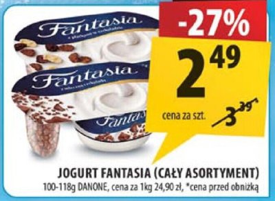 Jogurt Fantasia (cały asortyment) Danone promocja w Arhelan